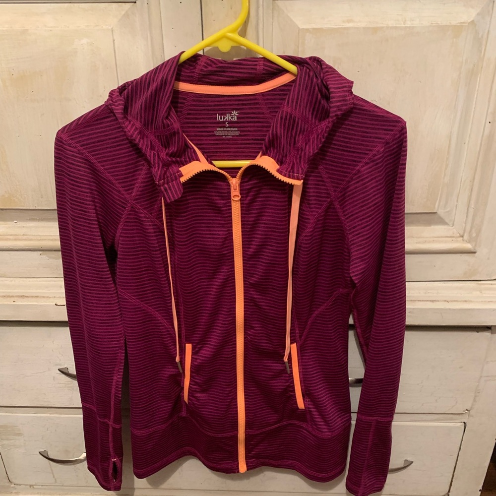 Womens  lukka zippered workout hoodie